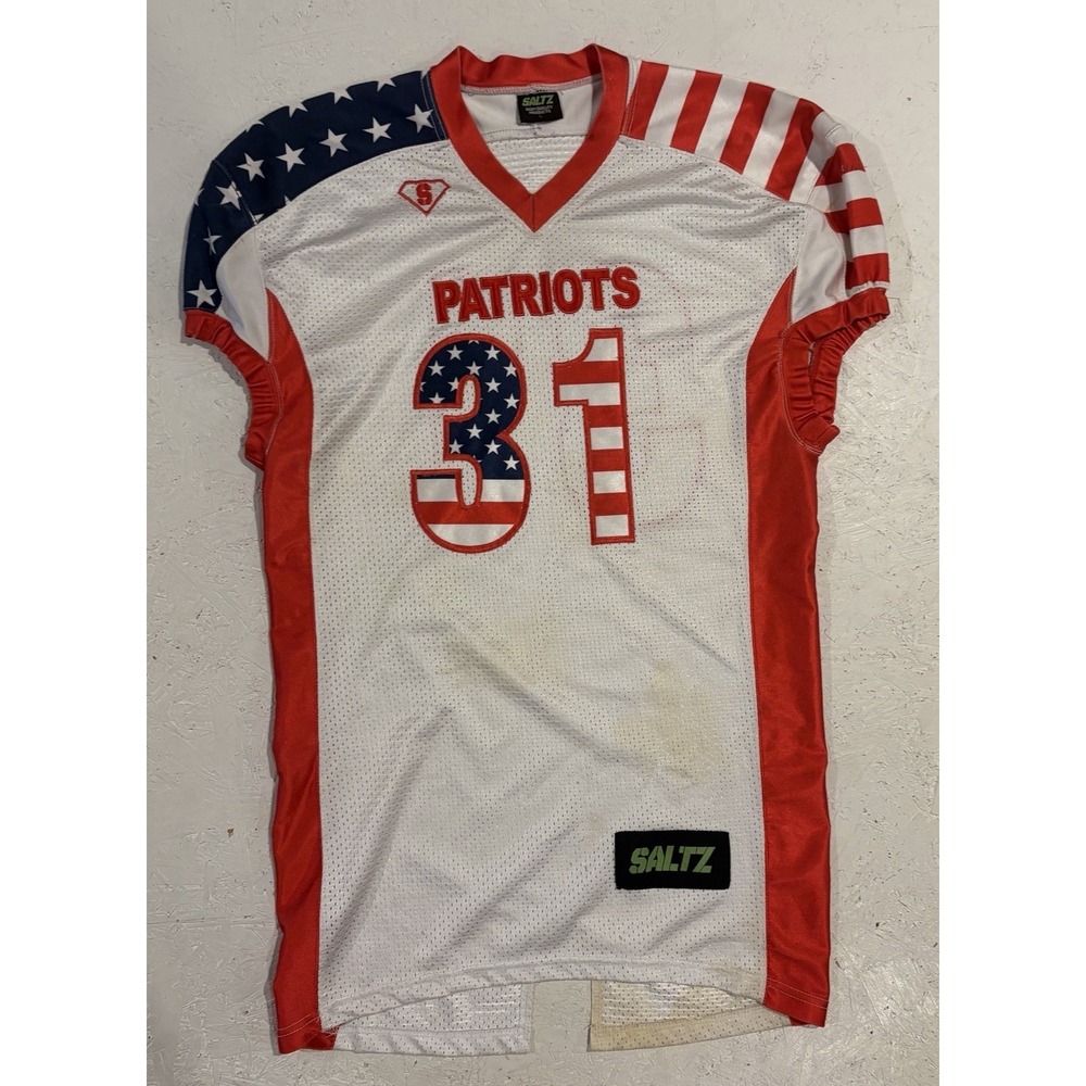 New England Patriots Football Jersey USA Flag Mens Large NFL Stars‎ Stripes